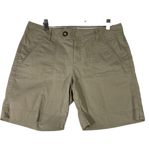 Eddie Bauer Ladies Size 8 Mercer Walking Shorts Khaki Cotton Spandex